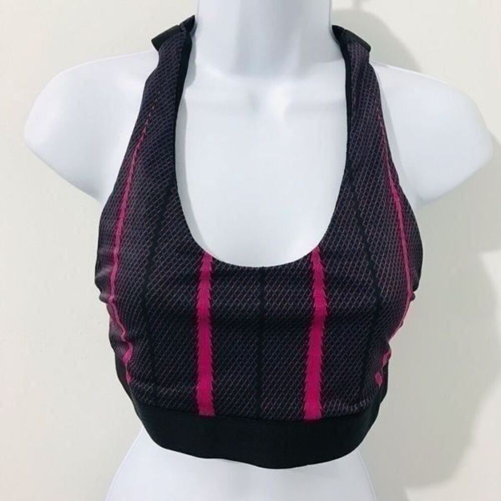 Koral Black with red stripes Sports bra size M.   A395